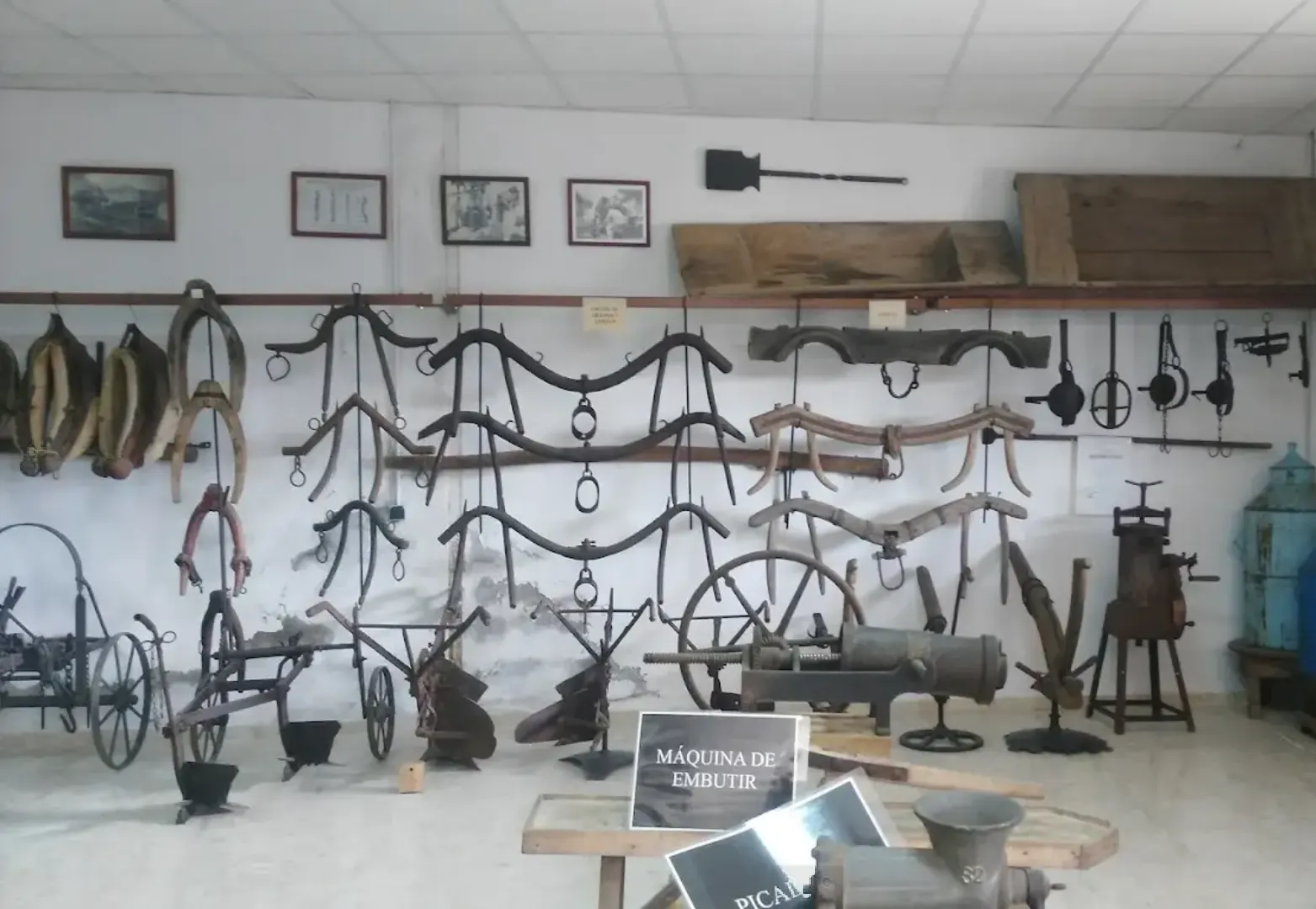 Colección de aperos y herramientas agrícolas